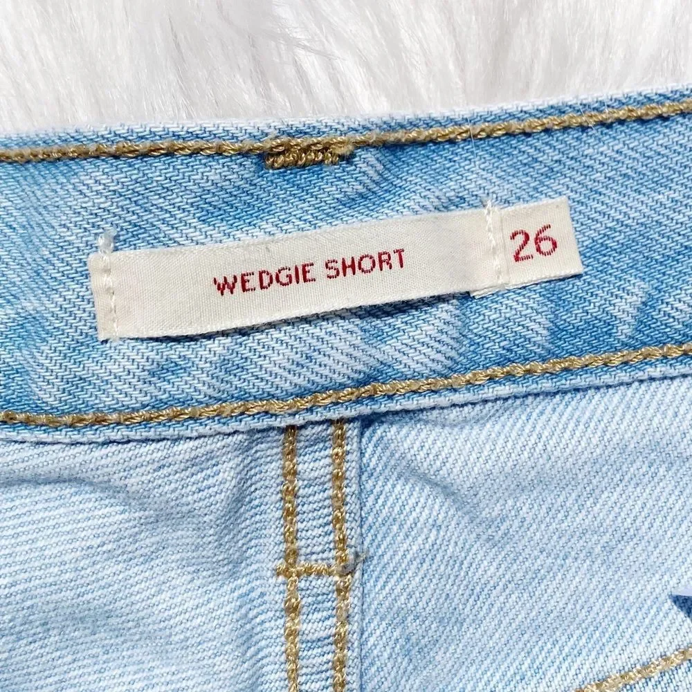 Levi’s 501 Button Fly Wedgie Jean Short Luxor Baked Size 26
